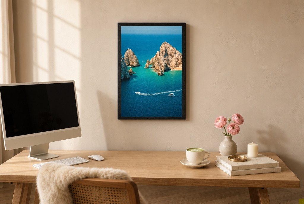 Cliffs in Gold Light, styled room