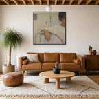 The Quiet Floor, above mid-century console