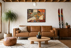 All the Patterns at Once, above mid-century console