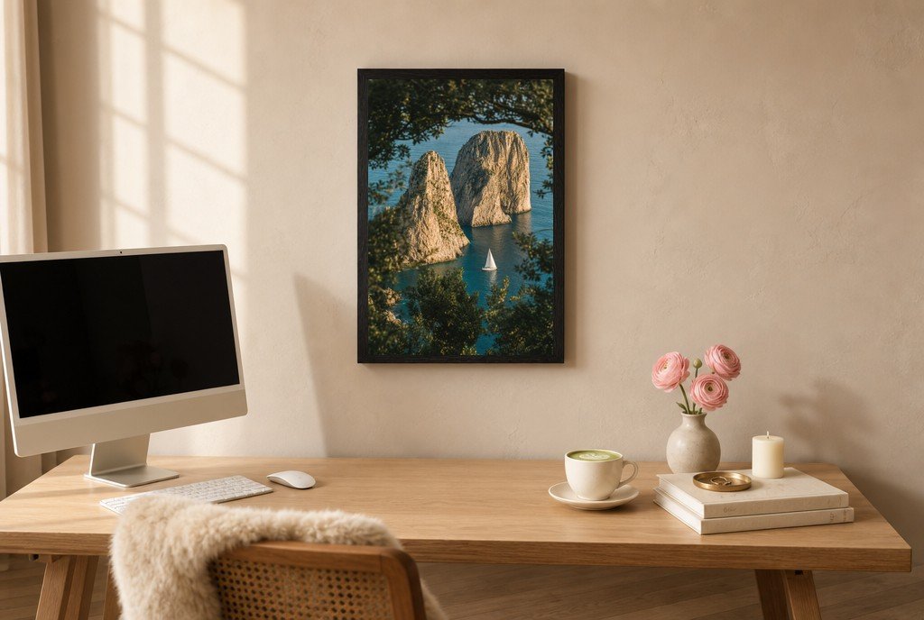 Lone Sail, Faraglioni, styled room