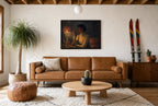By Lamplight, above mid-century console