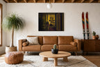 Turning Down the Bed, above mid-century console