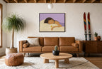 Fully Out, above mid-century console