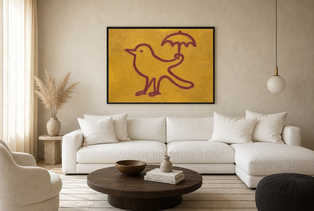 Line Bird, Umbrella, floor-leaning in living room