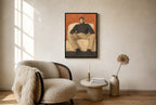 Charcoal & Terracotta, floor-leaning in living room