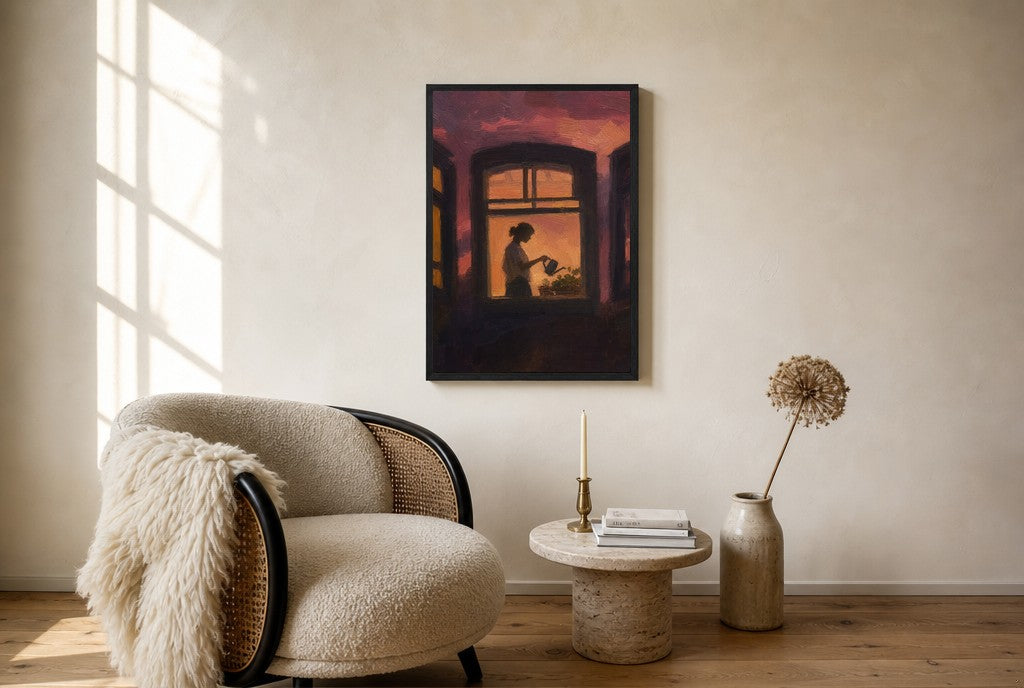Rose Dusk, Plants, floor-leaning in living room