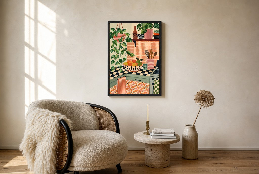 Kitchen, Maximal, floor-leaning in living room