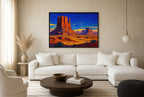 Buttes at First Light, floor-leaning in living room