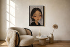 Daisy and a Nap, floor-leaning in living room