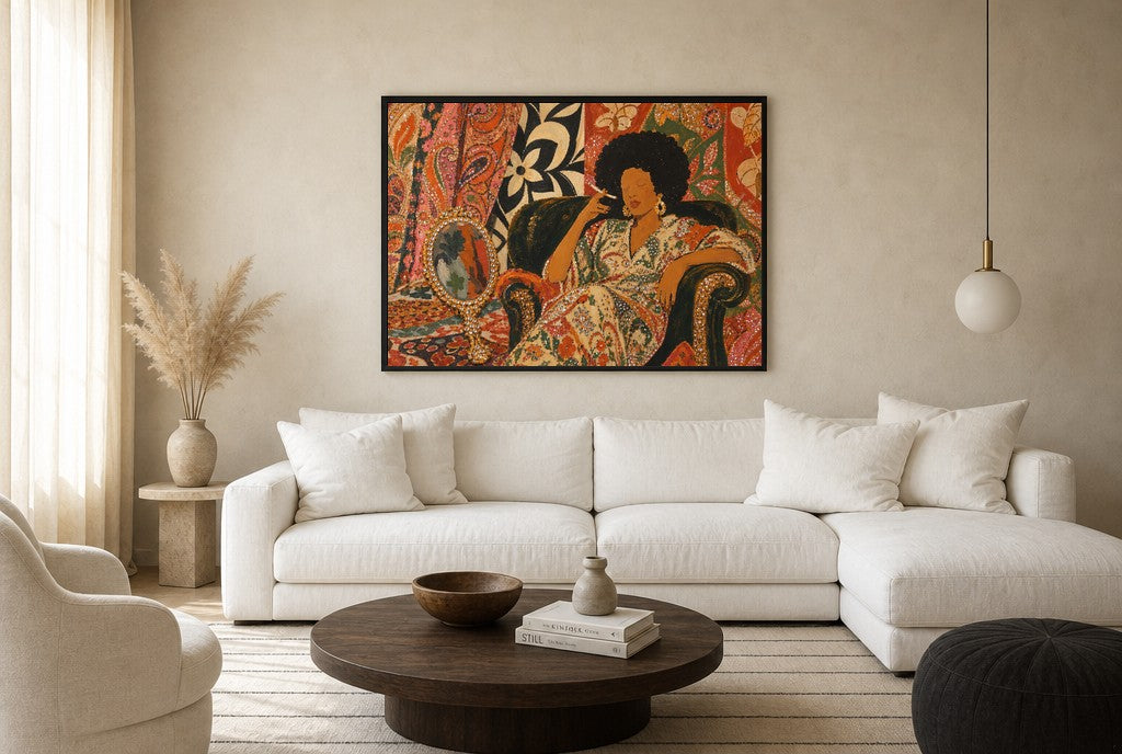 Of Two Faces, floor-leaning in living room