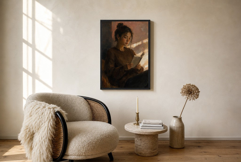 One More Chapter, floor-leaning in living room