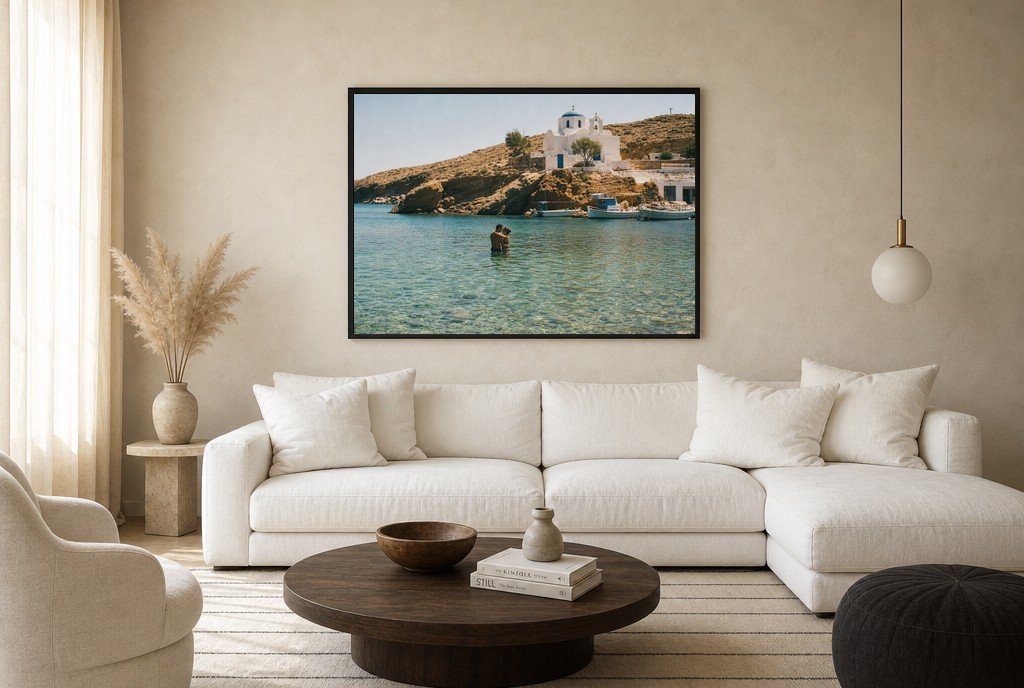 Aegean Whitewash, living room