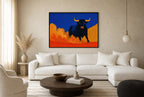 Bull, Raising Dust, floor-leaning in living room