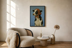 Oversized Smoke Break, Headscarf leaning at the baseboard of a sunlit living room.