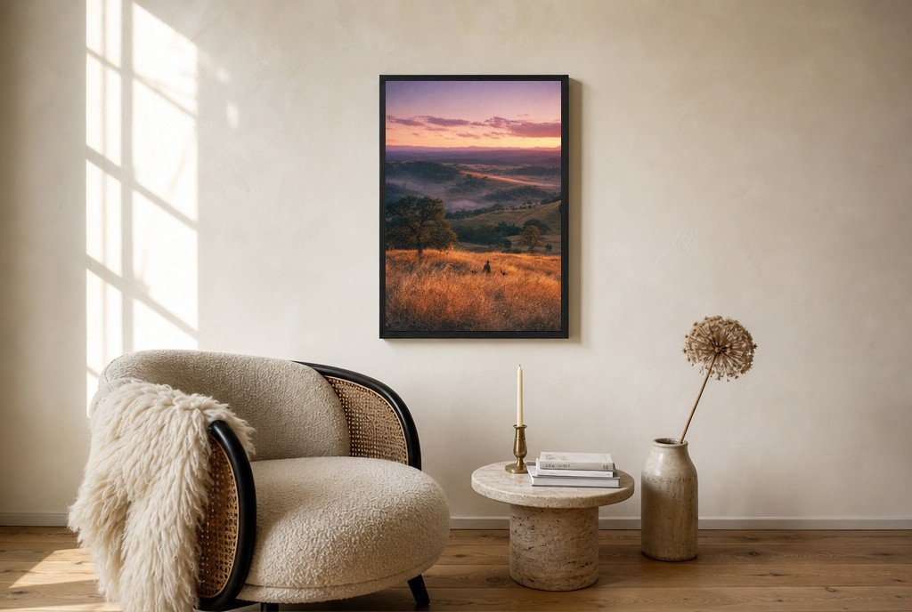 Sunrise in the Tall Grass, living room