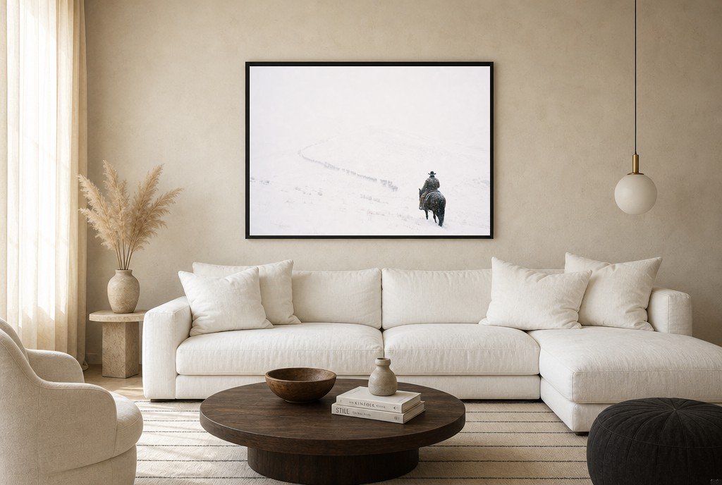 Rider in the Whiteout, living room