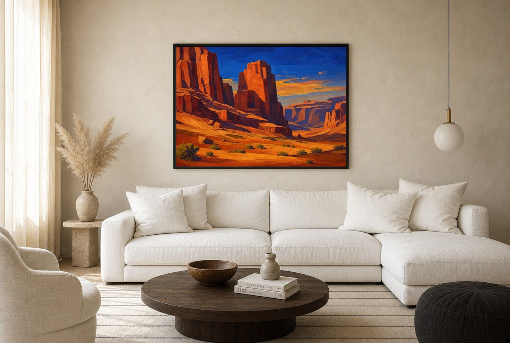 Canyon, Last Light, floor-leaning in living room