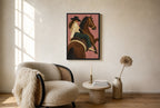 Rode In Late, floor-leaning in living room