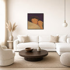 Blue, Briefly, floor-leaning in living room
