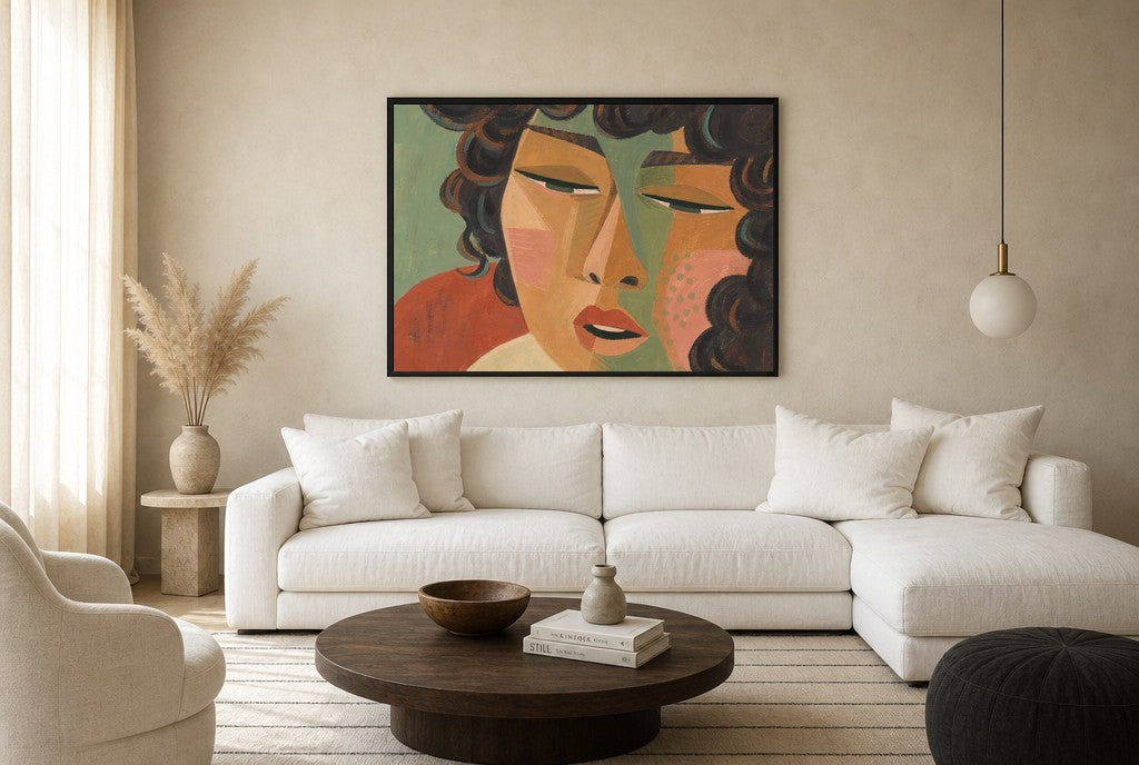 Two Minds, One Wall, floor-leaning in living room