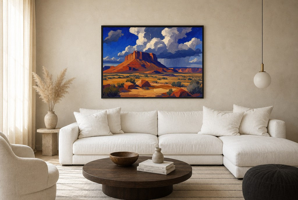 Weather Coming In, floor-leaning in living room