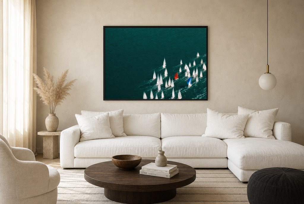 One Red Sail, living room