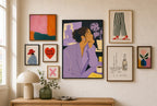 Lavender, Thinking, in gallery wall