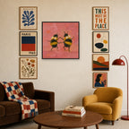 Two Bees, in gallery wall