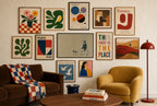 Just the Two of Us mixed into a layered gallery wall of varied frame sizes.