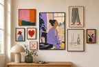 Vinyl and Lavender, in gallery wall