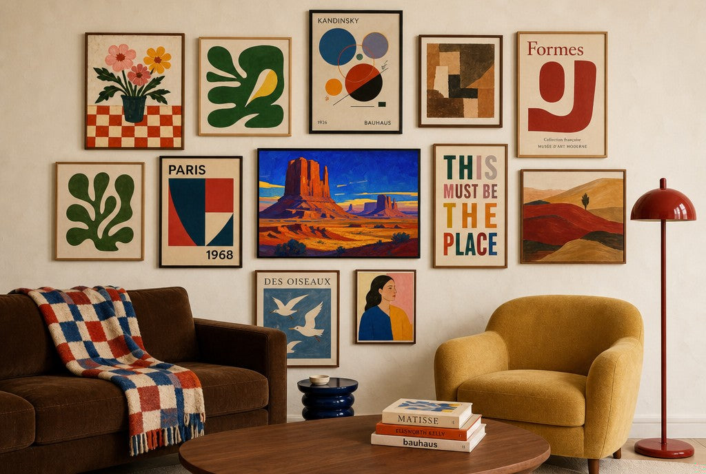 Buttes at First Light, in gallery wall