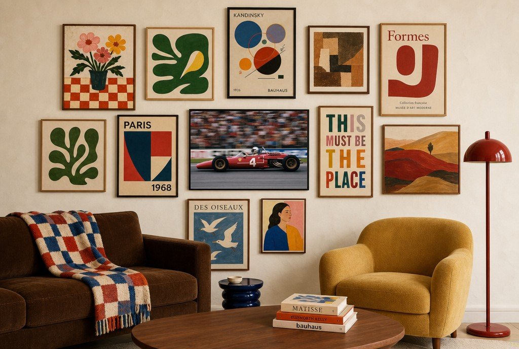 The Prancing Four, gallery wall