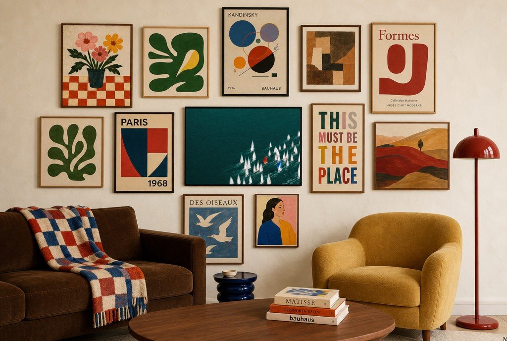 One Red Sail, gallery wall