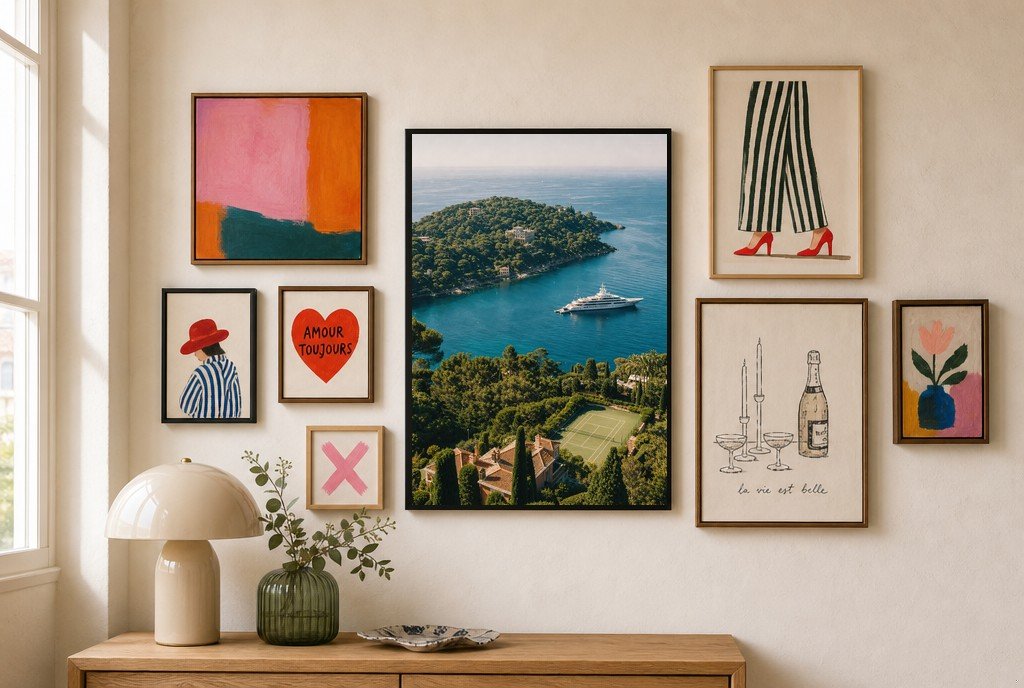 Coast and Tennis Court, gallery wall