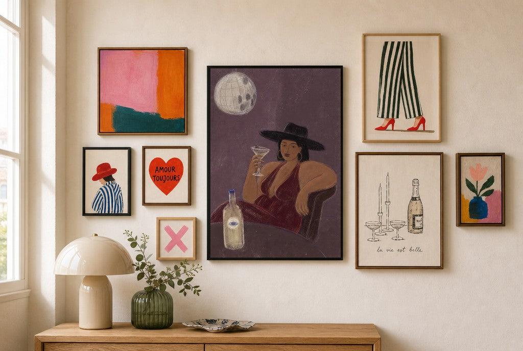 Martini, No Olives, in gallery wall