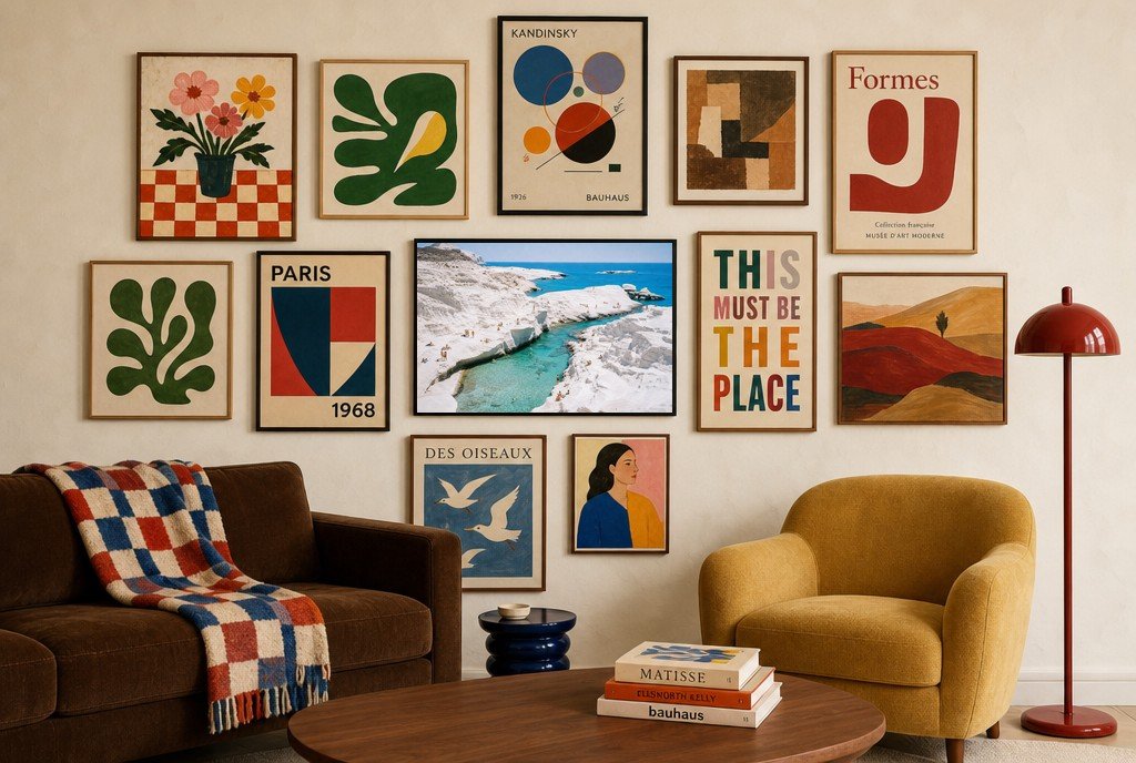 Into the Blue Pool, gallery wall