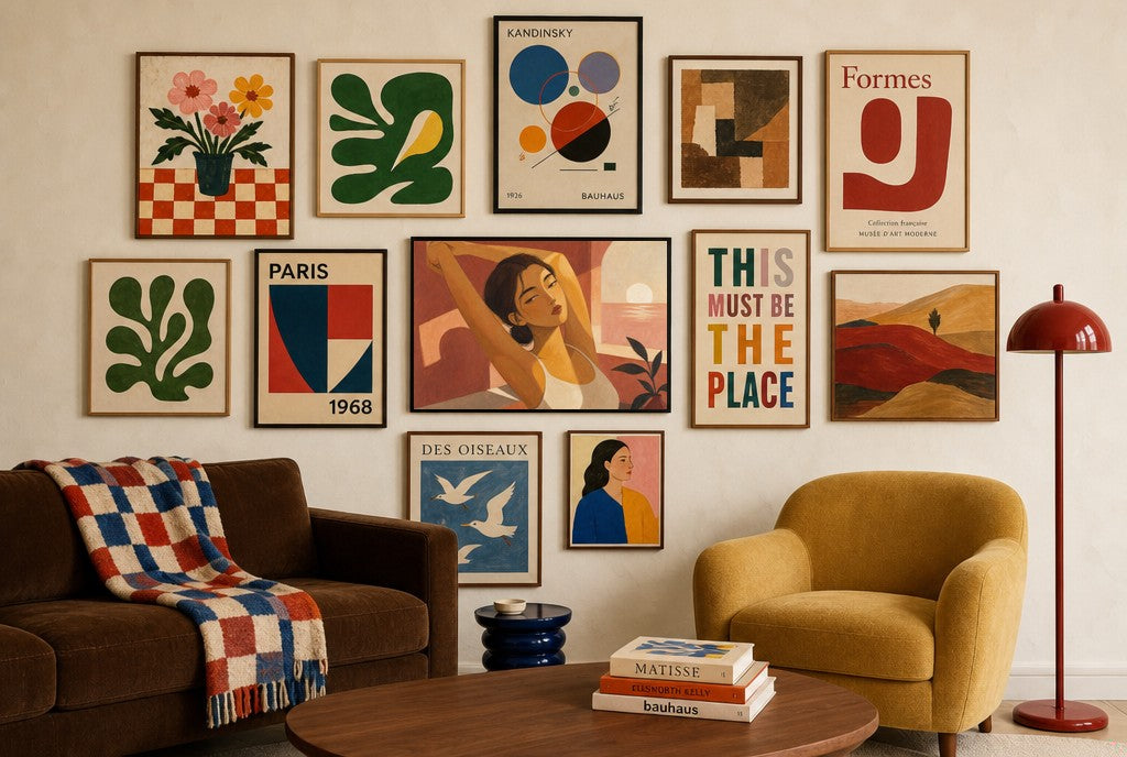 Sun's Up, Barely, in gallery wall
