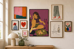 Pizza for One (Plus Him), in gallery wall
