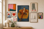 Rust Suit, Slate Wall, in gallery wall