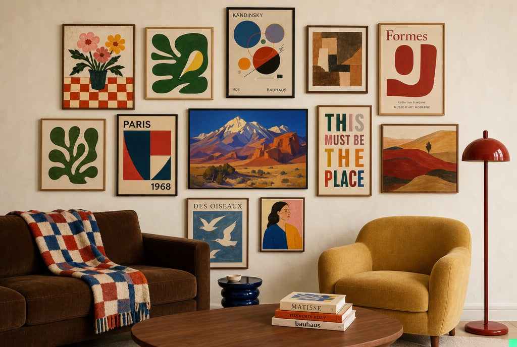 Cold Peaks, Open Range, in gallery wall