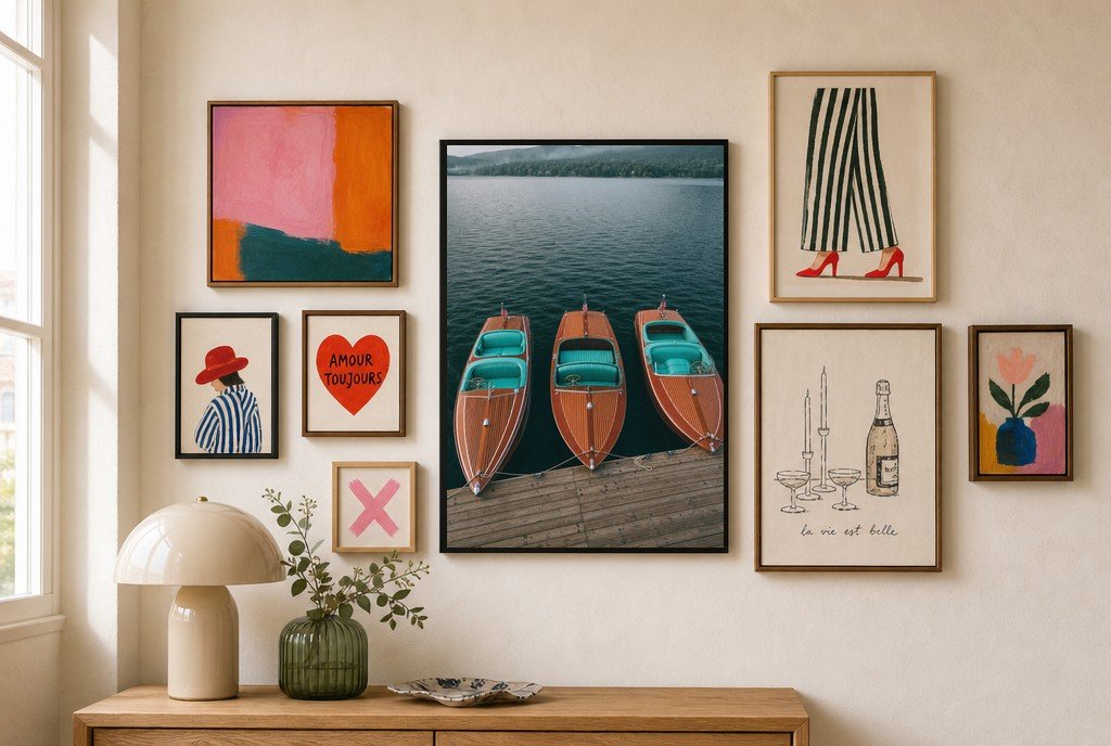 Three at the Dock, gallery wall