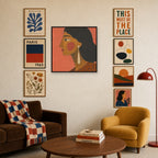 Profile in Coral, in gallery wall
