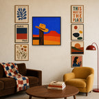 Hat on the Post, in gallery wall