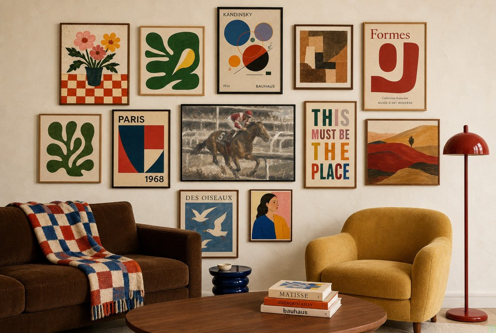 Into the Turn, in gallery wall