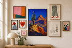 One Cactus, No Apologies, in gallery wall
