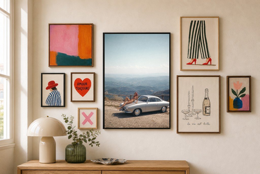 Tuscan Pit Stop, gallery wall