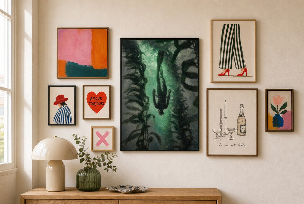 Down in the Kelp, in gallery wall