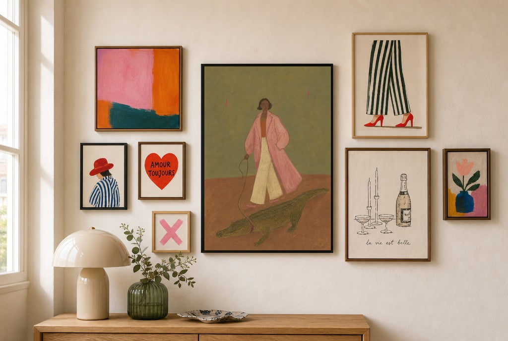 Walking the Croc, in gallery wall