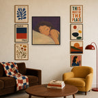 Blue, Briefly, in gallery wall