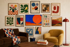 Small Rider, Big Sun, in gallery wall